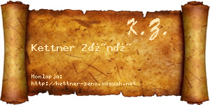 Kettner Zénó névjegykártya